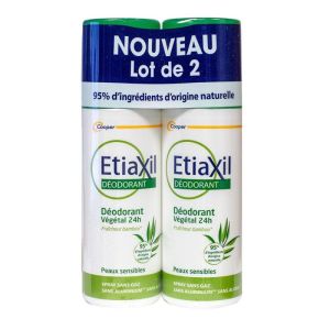 Etiaxil Déo Végétal 24h Fraich Bambou Spray lot 2