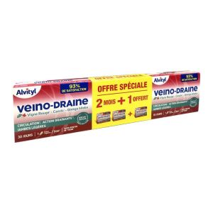 Alvityl Veino-draine 2 Mois + 1 Gratuit
