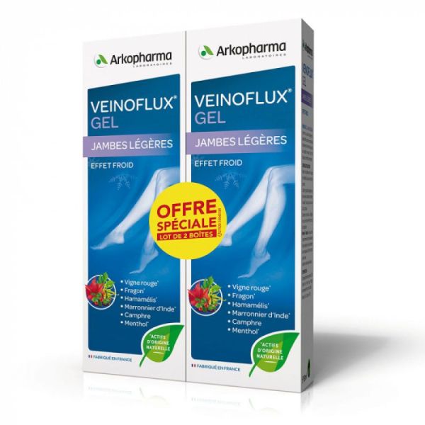 Veinoflux Gel jambes légères effet froid 2x150ml