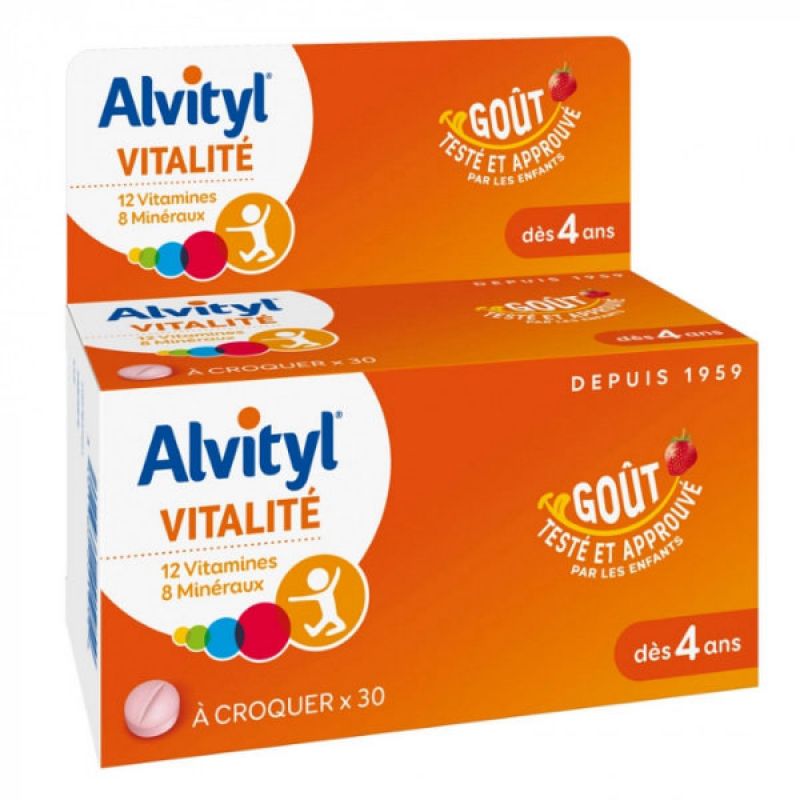 Alvityl Vitalité 30 Comprimés à croquer