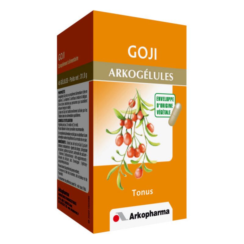 ARKOGELULES GOJI Complément alimentaire tonus Boîte/45