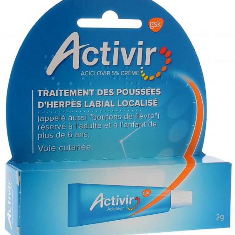 Activir 5% crème, tube 2 gr