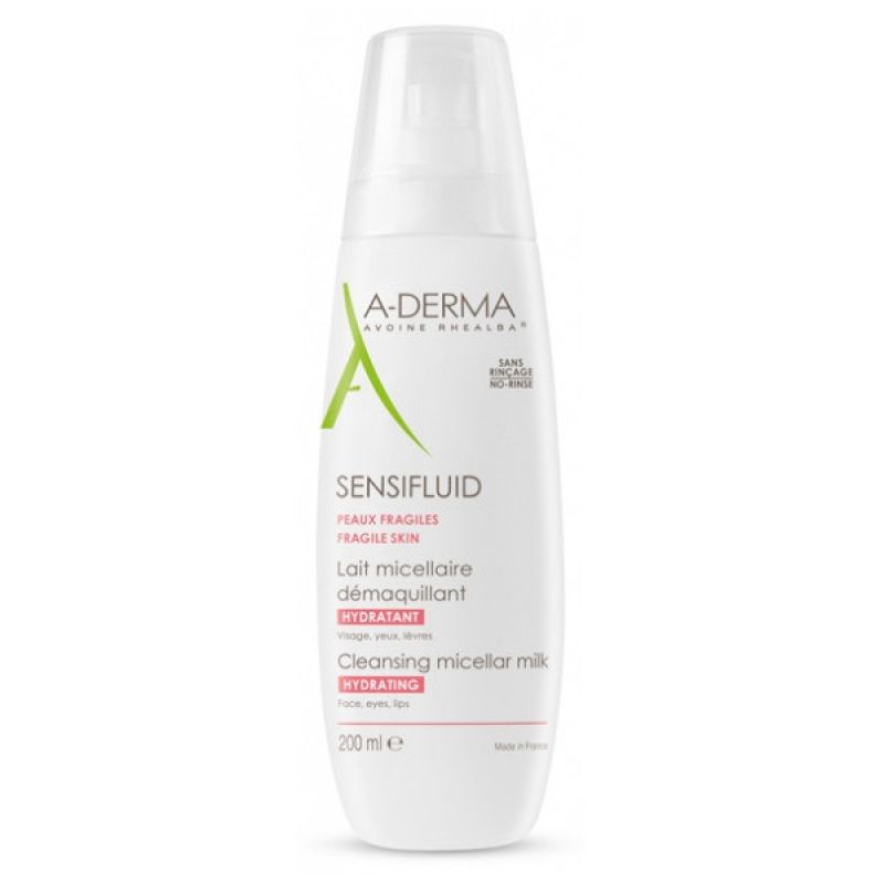 Aderma Sensifluid Lait Micellaire Sans Rinçage 200 ml