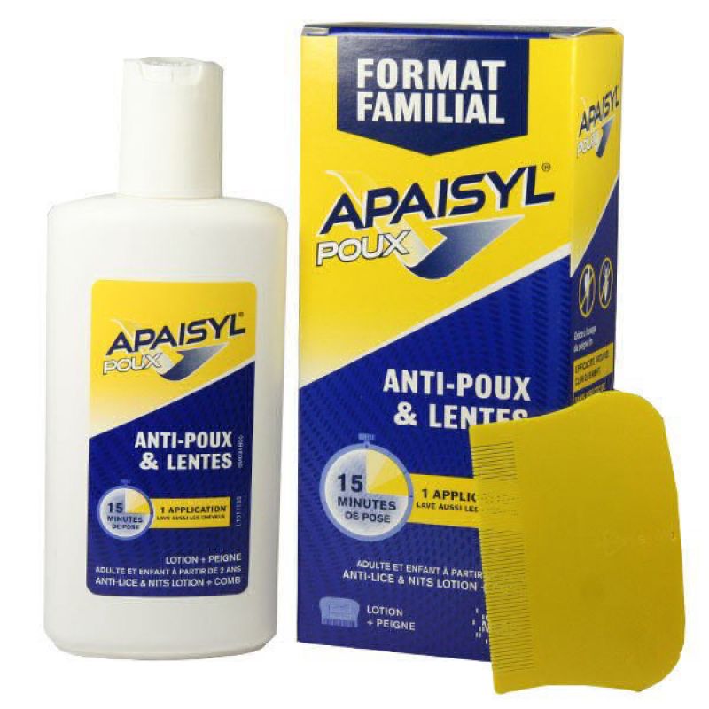 Apaisyl Poux Anti Poux et Lentes 200ml + Peigne
