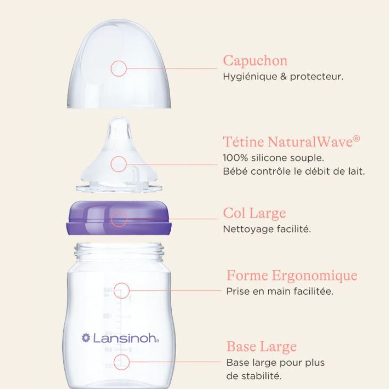 Lansinoh Biberon NaturalWave 160mL