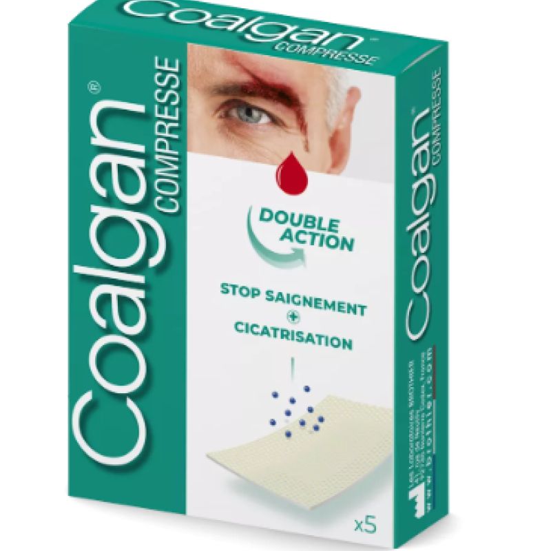 Coalgan 5 compresses stériles 3x5cm