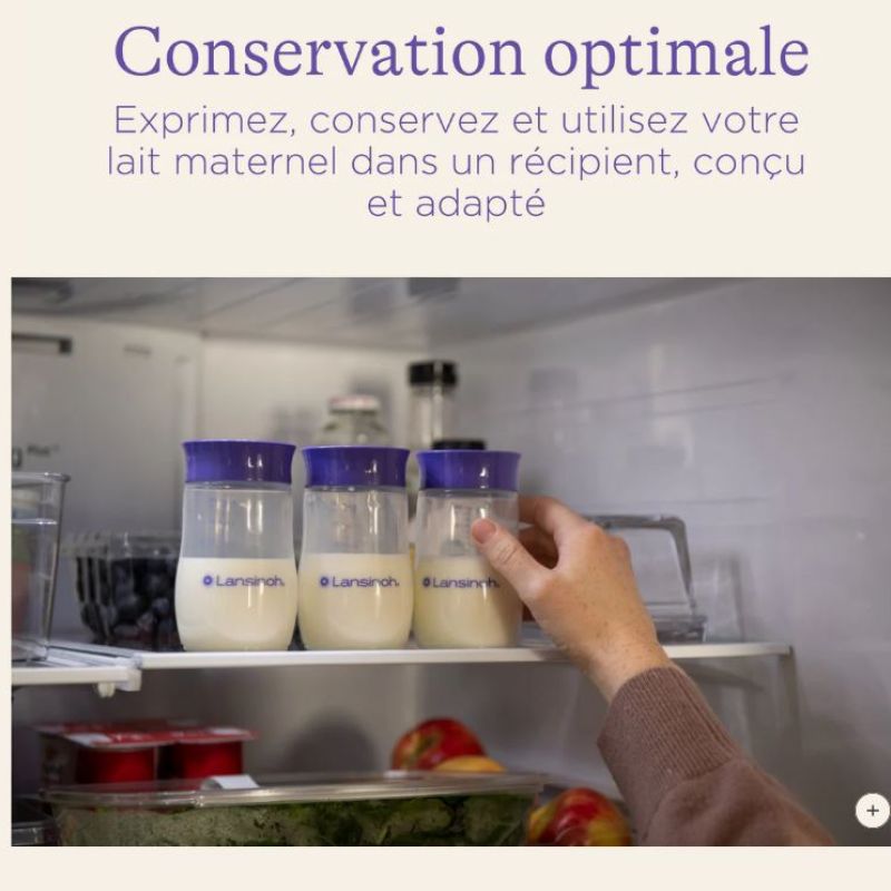 Lansinoh Pots de Conservation Lait Maternel 4X160mL