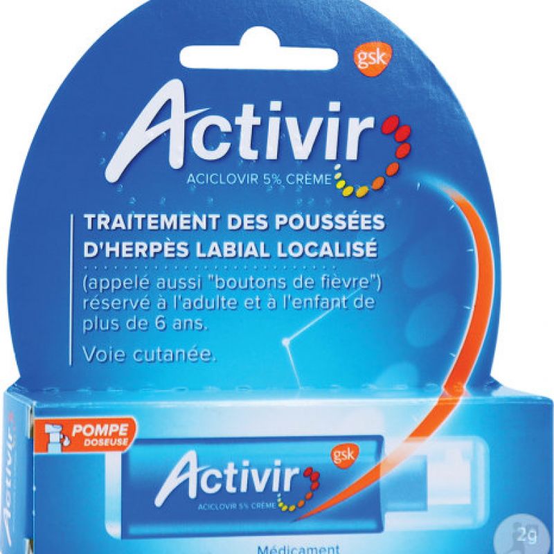 Activir 5%, crème, pompe doseuse 2 gr