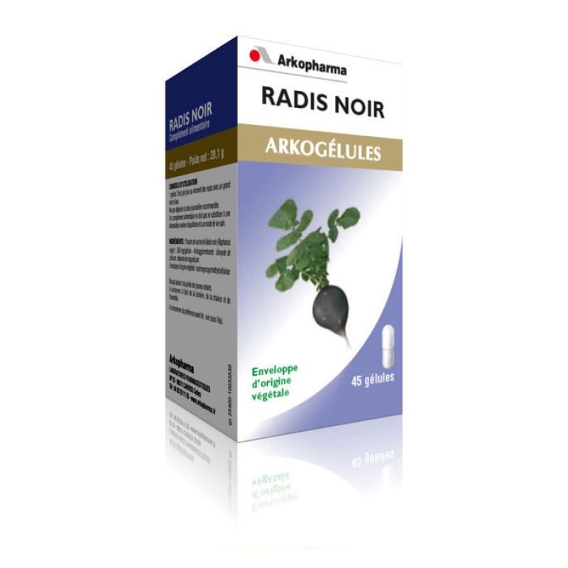 ARKOGELULES RADIS NOIR Complément alimentaire à base de radis noir Boîte/45