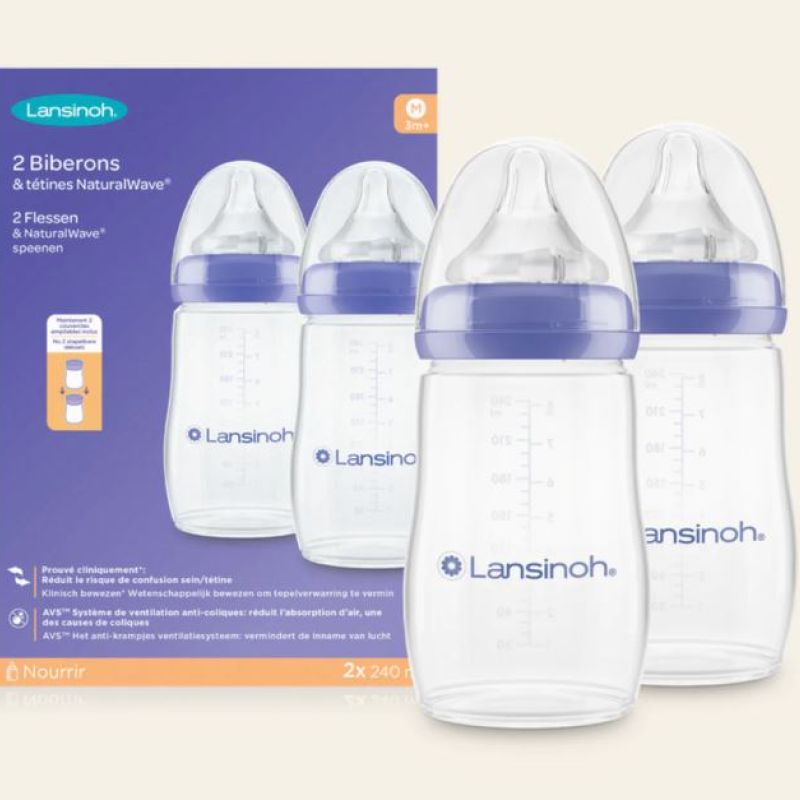 Lansinoh 2 Biberons NaturalWave 240mL