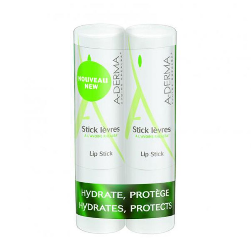 Aderma Stick Lèvres 4g, lot de 2