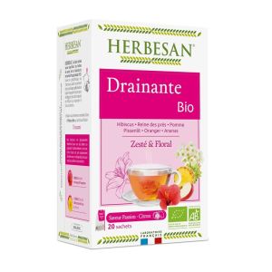 HERBESAN Infusion drainante bio 20 sachets