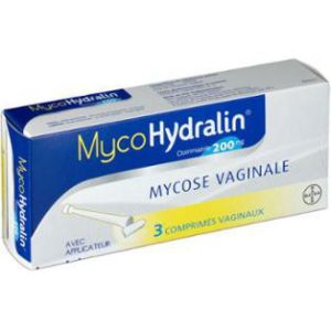 MYCOHYDRALIN 200MG 3 comprimés vaginaux