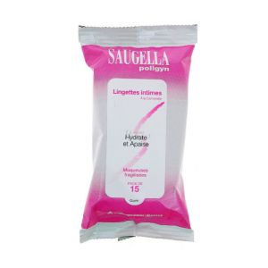 SAUGELLA poligyn 15 lingettes intimes