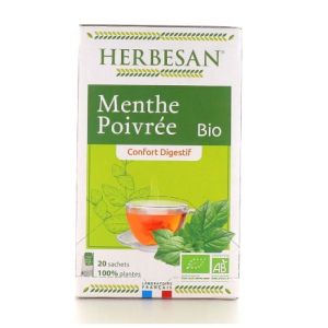 Herbesan Infusion Menthe Poivrée bio 20 sachets