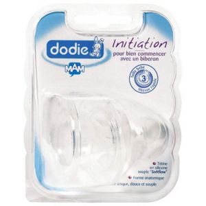 DODIE MAM INITIATION Tétine en silicone Softflow pour biberon, débit rapide