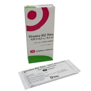 VITAMINE B12 THEA 0,05 % (0,2 mg/0,4 ml), collyre 20 unidoses