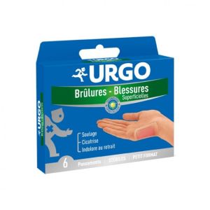 URGO Brûlures-Blessures superficielles boite de 6 pansements