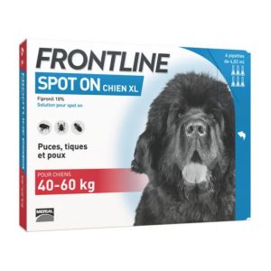 FRONTLINE SPOT-ON CHIEN XL (40-60 KG) 6 PIPETTES