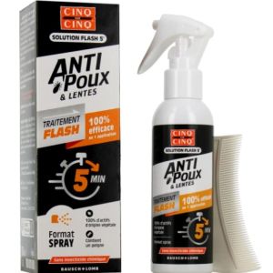 Cinq Sur Cinq Poux Spray Flash 5Min 150ml
