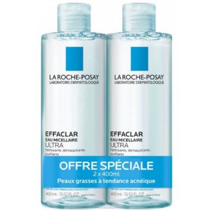 La Roche-Posay Effaclar eau micellaire Ultra 2 x 400 ml