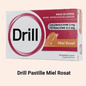 DRILL Miel Rosat, pastille à sucer