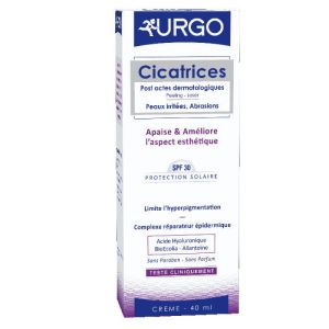 URGO CICATRICES Crème réparatrice et apaisante, SPF 30 T/40ml