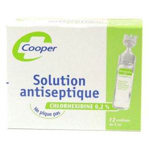 Cooper Solution Antiseptique de Chlorhexidine à 0,5 % 12 Unidoses