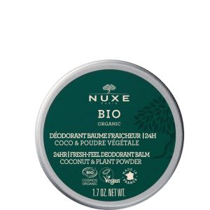 Nuxe déodorant baume fraicheur 24h coco et poudre végétale bio