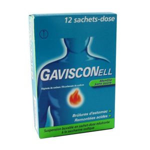 GAVISCONELL MENTHE SANS SUCRE, suspension buvable en sachet-dose Bt12