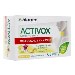 Activox citron 24 comprimés à sucer