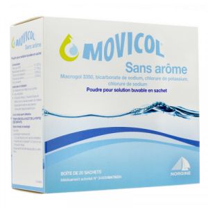 MOVICOL SANS AROME, poudre pour solution buvable en sachet