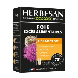 HERBESAN HEPADETOX Gélules Boîte/45