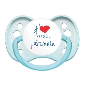 LUC ET LEA COLLECTION J'AIME Sucette physiologique décorée, téterelle silicone