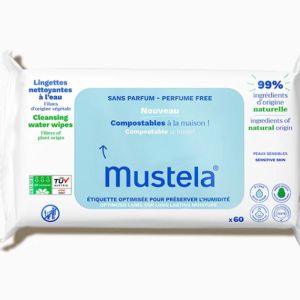 Mustela Lingettes Nettoyantes Compostables Sans Parfum 60