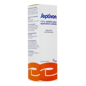 SEPTIVON 1,5 %, solution pour application cutanée 250 ml