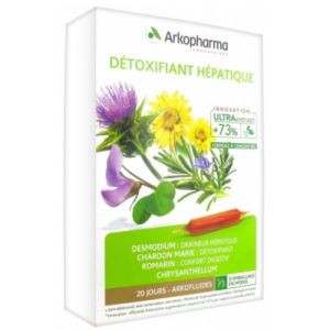 Arkofluides Détoxifiant Hépatique 20 Ampoules