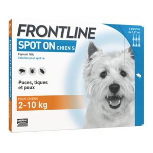 FRONTLINE SPOT-ON CHIEN S (2-10 KG) 6 PIPETTES
