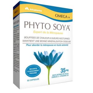Phyto Soya 35 mg + Omega 3 + vit D3 60 gélules