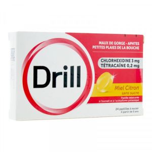 DRILL MIEL CITRON SANS SUCRE, pastille