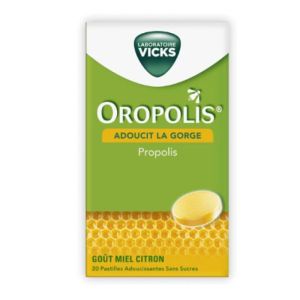 Oropolis Miel Citron Boite de 20 Pastilles