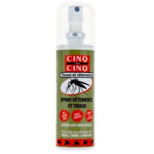 Cinq sur Cinq Spray Vêtements et Tissus Lotion Anti-Moustiques 100 ml