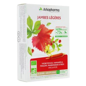 Arkofluides jambes légères bio 20 ampoules