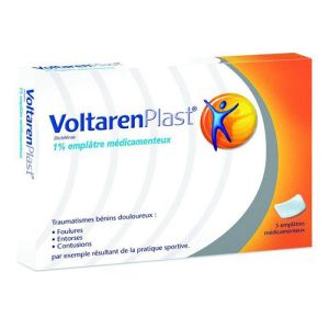 VOLTARENPLAST 1 %, 5 emplâtres médicamenteux