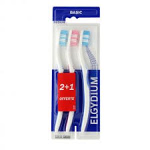 Elgydium Brosses à Dents Medium 2+1 offerte