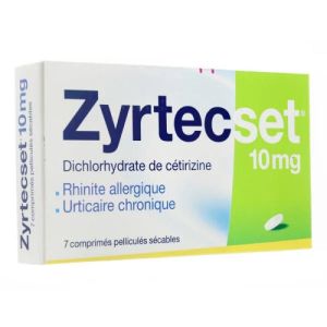 Zyrtecset 10 mg 7 comprimés