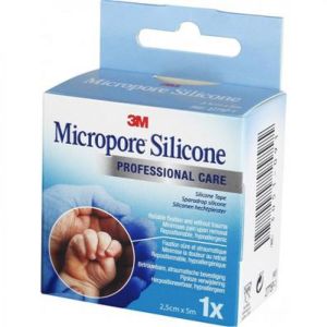 Micropore silicone sparadrap 2,5cm x 5m