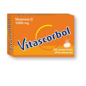 VITASCORBOL 1 g, 2 tubes de 10 comprimés effervescents