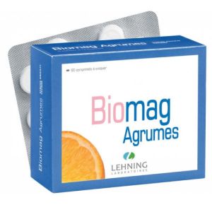 LEHNING Biomag Agrumes 90 comprimés à croquer.