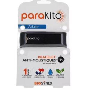 PARAKITO bracelet anti-moustiques adulte noir